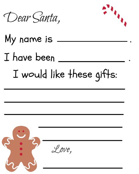 printable letter  santa template   convey  holiday