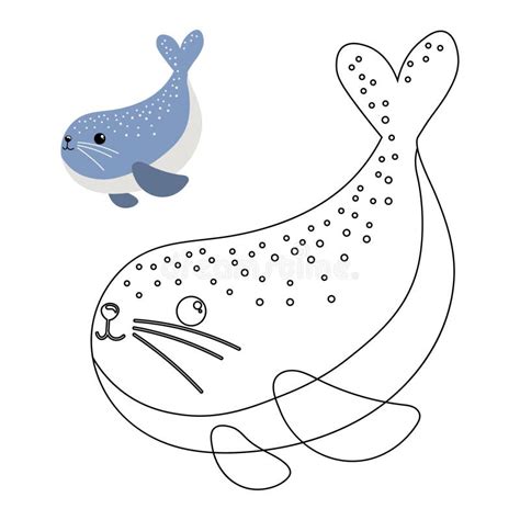 cute baby whale children  coloring page design  coloring book