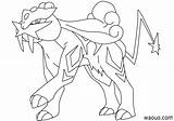 Raikou Coloring Pages Pokemon Getcolorings Template sketch template