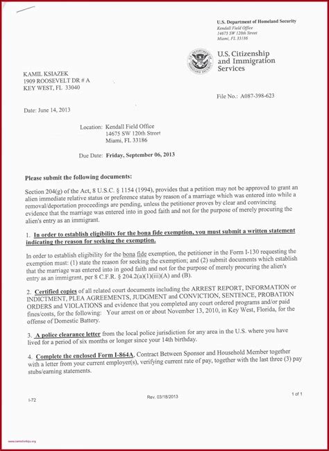 affidavit letter  immigration marriage   letter resume