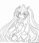 Miku Hatsune Coloring Pages Color Getcolorings Printable Colorin sketch template