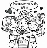 Dork Diaries Coloring Pages Bff Nikki Cute Friend Print Colouring Friends Characters Book Printable Dorks Books Why Make Sheets Diary sketch template
