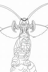 Mothra sketch template