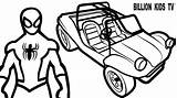 Spiderman Car Coloring Pages Printable Getcolorings Ready Amazing Getdrawings sketch template