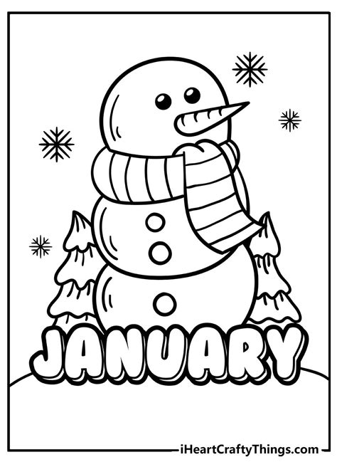 january coloring pages coloring pages winter snowman coloring pages