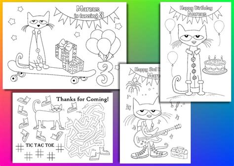 coloring pages kids pete  cat coloring sheet