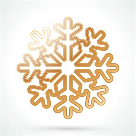 gold snowflake icon  vector art  vecteezy