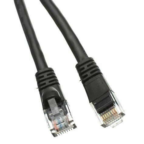ft cata black ethernet patch cable  gb molded boot