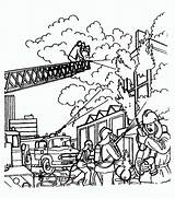Fire Coloring Burning Fireman Building House Station Pages Drawing Firemen Extinguish Try Firefighter Color Colouring Drawings Kids Firefighters Kidsplaycolor Getdrawings sketch template