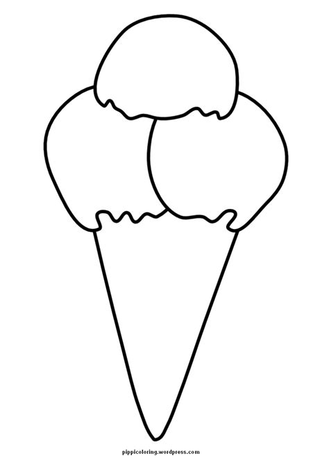 ice cream cone colouring pages