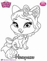 Coloring Palace Princess Pets Pet Skgaleana Honeycake Pages Disney Printables sketch template