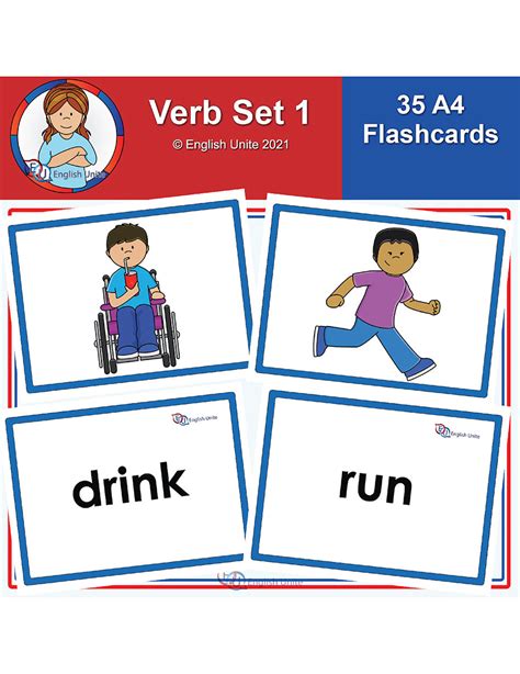 english unite flashcards  verbs set