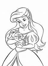 Princess Coloring Pages Disney Ariel Girls Kids Printable Easy Colouring Drawing Cute Mermaid Jam Cherry Color Cartoon Print Belle Wuppsy sketch template