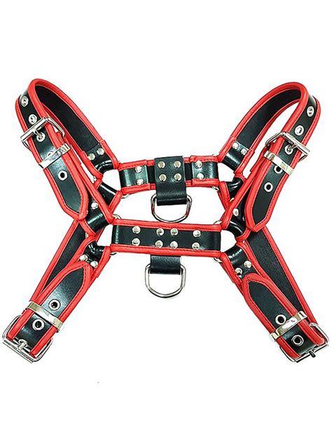 Rouge Leather Ot H Style Front Chest Harness For Bondage Bdsm Slaves