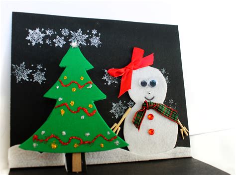 easy christmas card craft  kids