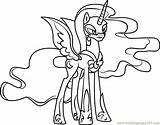 Nightmare Pony Moon Coloring Little Pages Luna Friendship Magic Color Drawing Print Printable Coloringpages101 Getdrawings Getcolorings sketch template