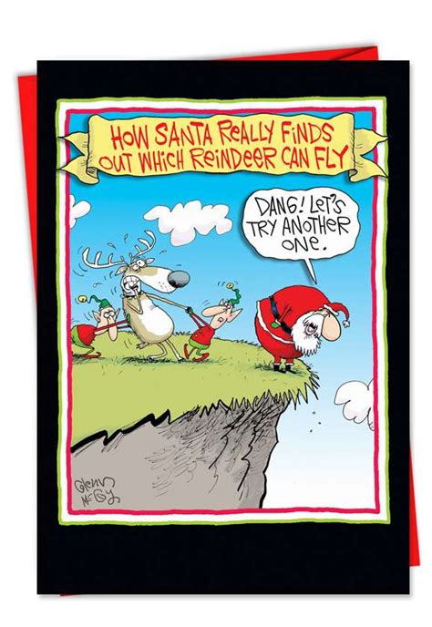 Flying Reindeer Christmas Card