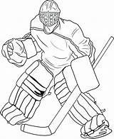 Coloring Hockey Pages Player Goalie Boston Bruins Goal Print Celtics Drawing Sports Printable Stick Keeper Players Kids Color Pro Nhl sketch template