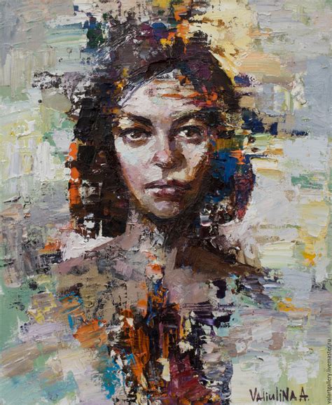 abstract woman portrait painting original oil painting  internet