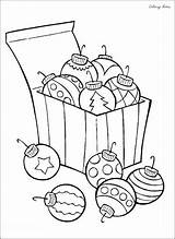 Christmas Coloring Ornaments Pages Print Printable sketch template