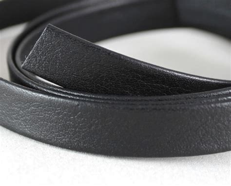 genuine black leather strap folded soft  mm
