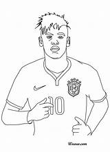 Neymar Psg Colorier Printable Messi Bresil Getcolorings Danieguto sketch template