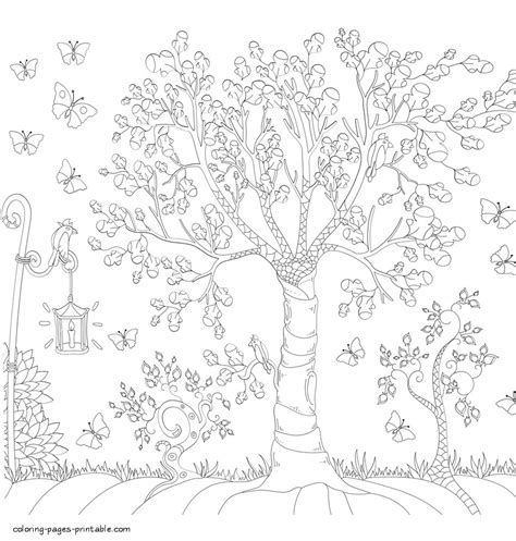 trees coloring books adultcoloringbookz