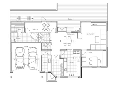 modern house ch  floor plans  details house plan