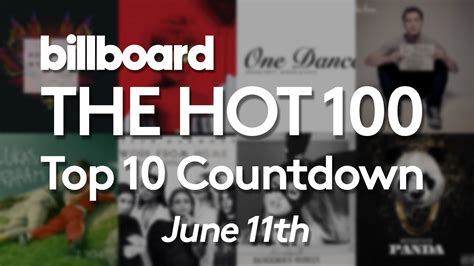 official billboard hot  top  june   countdown youtube