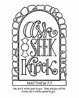 Seek Coloring Pages Find Color Ask Knock Bible Getcolorings Printable sketch template