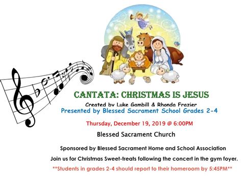 christmas cantata blessed sacrament catholic school
