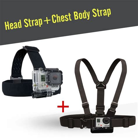 pro harness adjustable elastic chest gopro belt head strap mount strap  plastic buckle