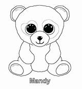 Coloring Ty Pages Beanie Boos Stuffed Animal Getcolorings sketch template