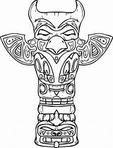 Native American Coloring Pages Totem Symbols Sculptures Poles Amazing Printable Color Print Getdrawings Getcolorings Netart Hatchet sketch template