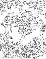 Coloring Mermaid Pages Mermaids Printable H2o Adventures Kids Pdf Keshet Ayelet Popular sketch template