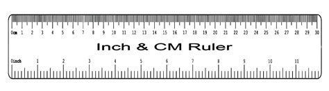 real size ruler mm cm