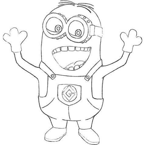 dave despicable   coloring  kids minion coloring pages minions