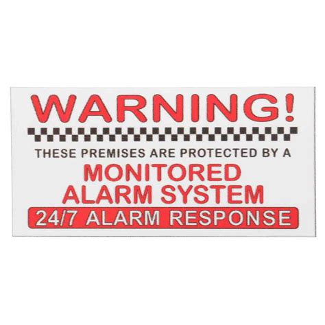 xalarm system monitored warning security stickers external security sign notice home safety