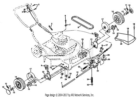 poulan ppp mower parts diagram  drive assembly