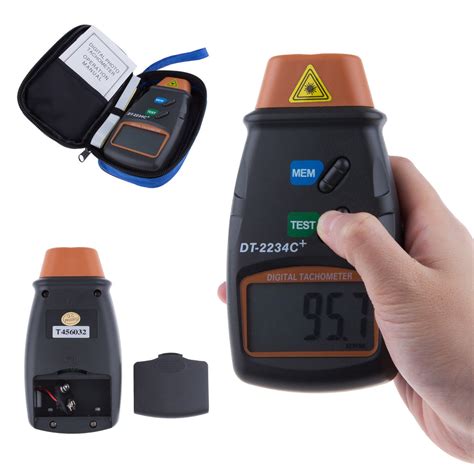 handheld digital laser photo tachometer  contact rpm tach meter dt  ebay