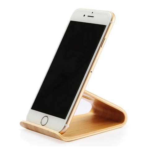wooden mobile phone stand holder lightweight slim cellphone stand