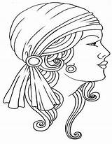 Gypsy Drawing Tattoo Girl Line Drawings Tattoos Coloring Embroidery Luck Quilling Vikingtattoo Lady Deviantart Head Woman Pages Lh6 Ggpht Girls sketch template