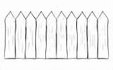 Fence Outline Coloring Picket Template Cartoon Pages Background sketch template