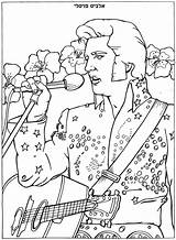 Elvis Coloring Presley Pages Color Sheets King Adult sketch template
