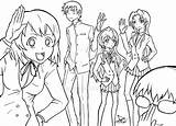 Toradora Lineart Coloring Anime sketch template