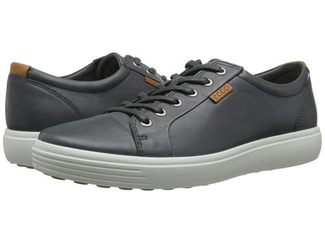 ecco soft  sneaker marine mens lace  casual shoes  gray  men lyst