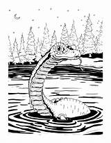 Nessy Ness Loch Cryptozoology Lochness sketch template