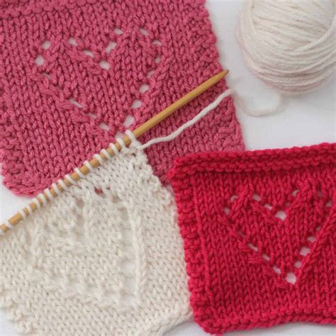 lace heart knitting pattern studio knit