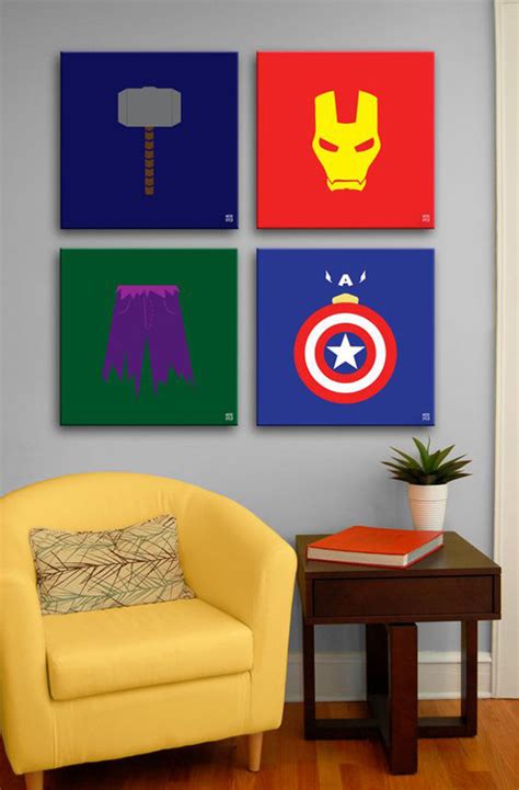 minimalist  avengers painting wall art homemydesign