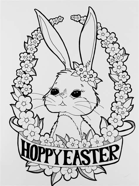 easter bunny coloring pages learny kids